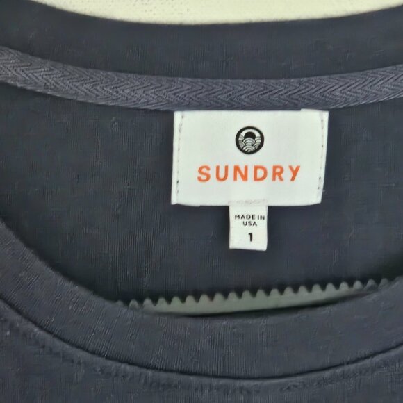 Anthropologie Sundry Navy Mini Dress Small - Picture 4 of 6